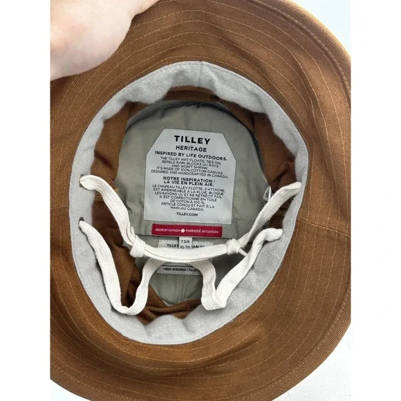 Tilley Hat Bucket Fitted Mens 7 3/4 Camel T1 Heritage UPF 50  display picture 2